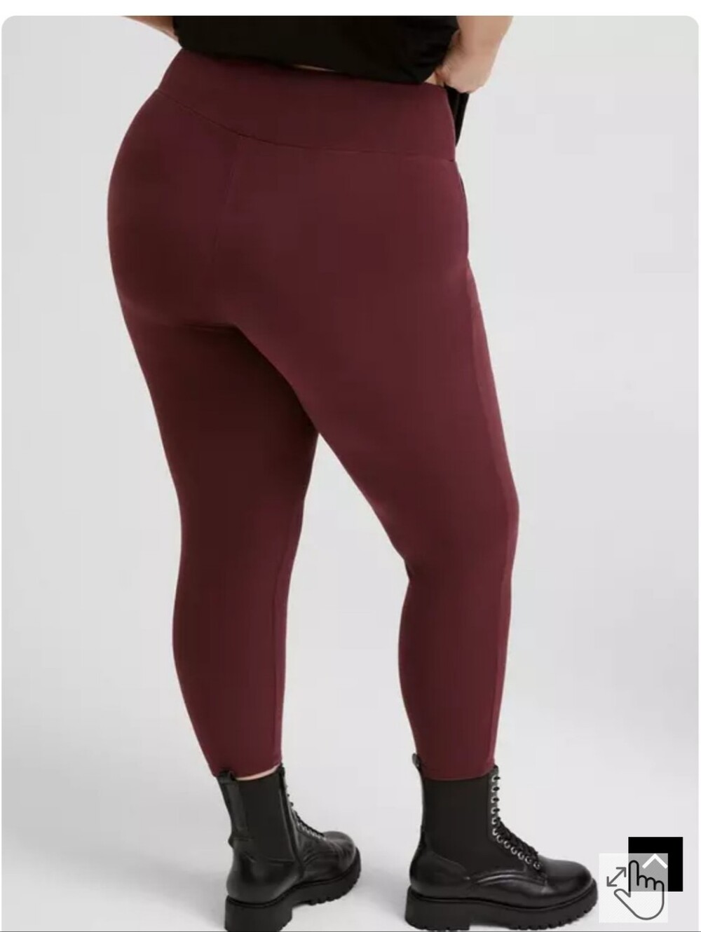 NWOT Torrid Happy Camper Super Soft Micro Fleece Leggings Size 3 Wine Red - Picture 3 of 10
